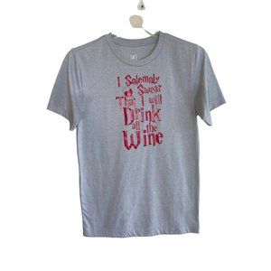New I Solemnly Swear To Drink all of the Wine Tee Size Small